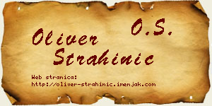 Oliver Strahinić vizit kartica
